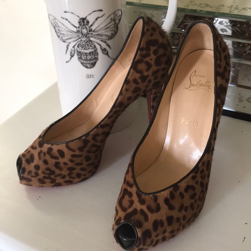 Christian Louboutin leopard heels